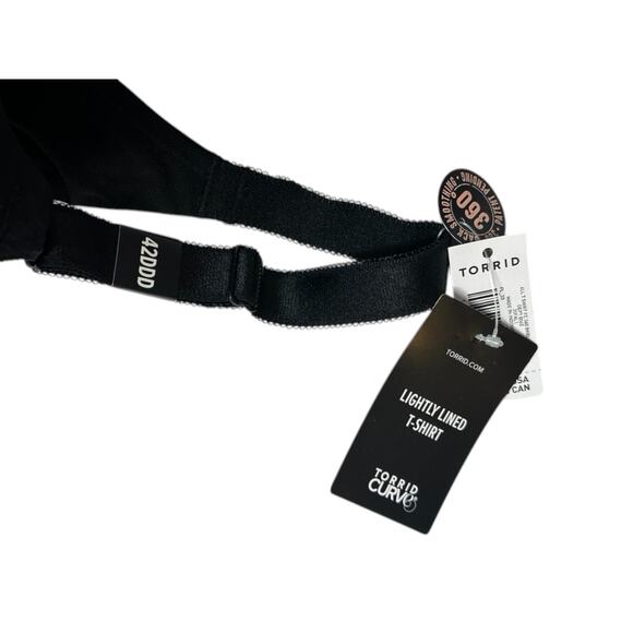 Torrid Black Back Smoothing Lightly Lined T-Shirt Bra Front Closure 42DDD NEW - Picture 6 of 6